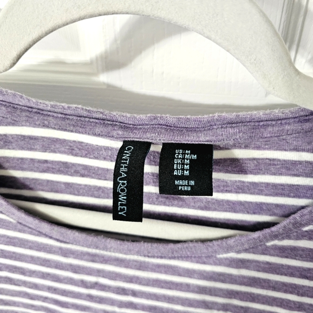 Cynthia Rowley Striped Tee Shirt - Size M - Picture 6 of 10